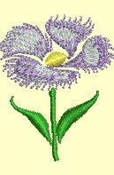 lavender embroidered flower